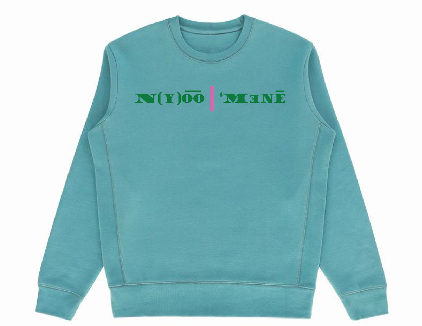 Organic Crewneck Pullover - Pink Strip