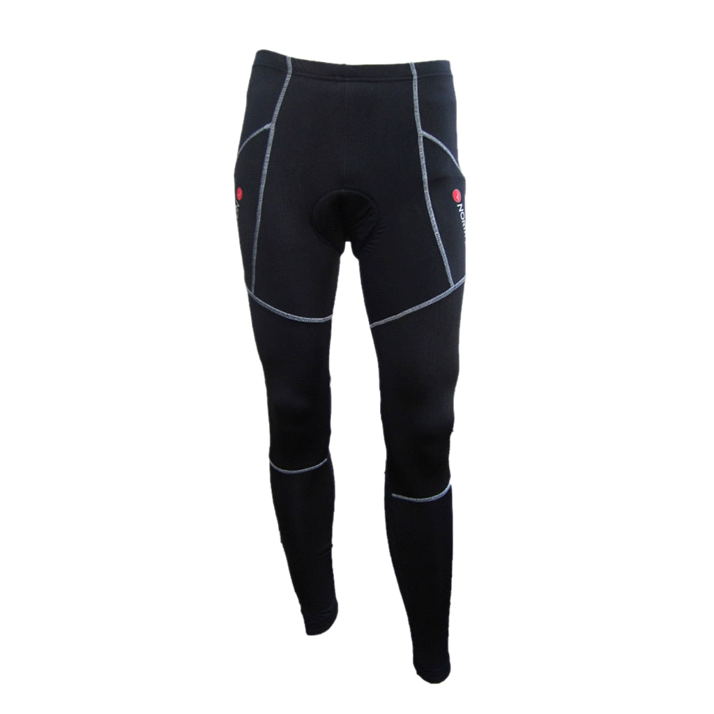 Men's Cycling Soft Tight Winter Thermal 3D Padded Pants Bike Long Trouser Legging for Outdoor MTB Mountain Rode Bike Cycle