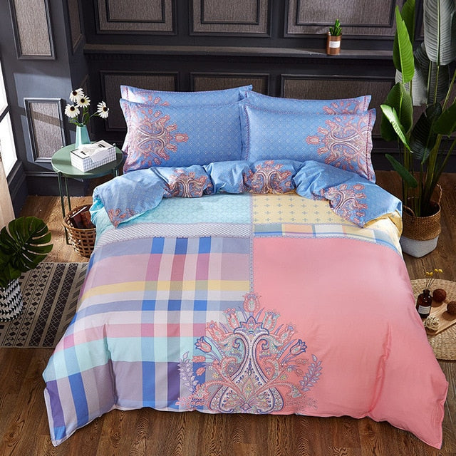Luxury Classical Chinese Style Bedding Set 4pcs 100% Pima Cotton Blue and White Porcelain Duvet Cover Bed Sheet 2 Pillowcase