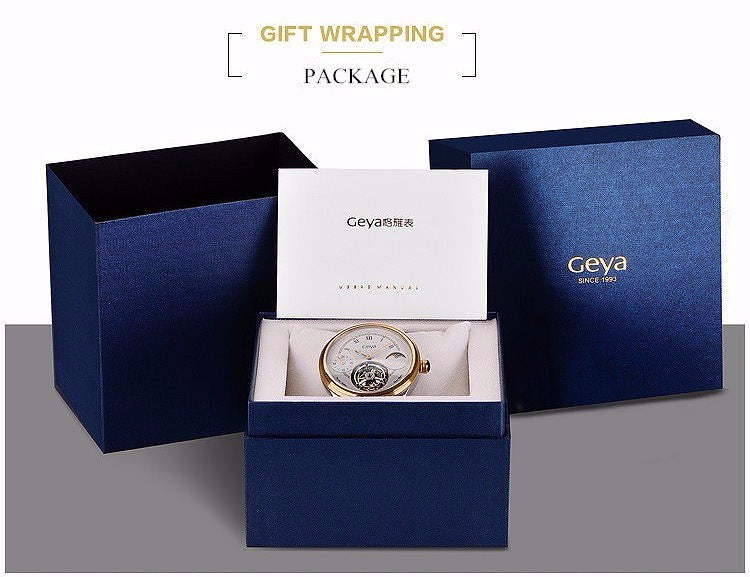 Geya Luxury Top Brand Women Quartz Watches Calendar Stainless Steel  Luminous Lovers Waterproof Wristwatch Geya Men Watch