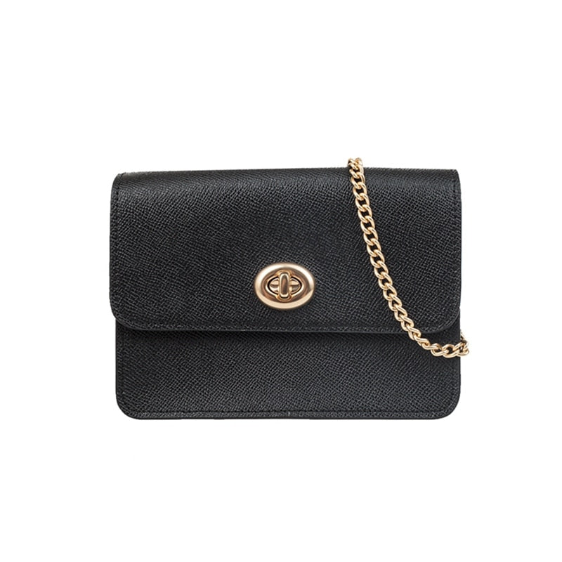 COACH Bowery Gold Chain Crossbody Leather Turnlock Shoulder Bag F31387