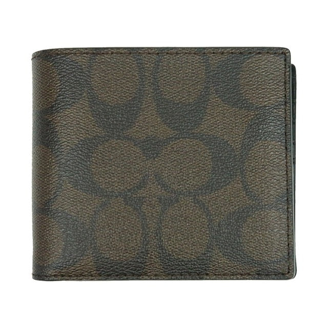 Coach Compact ID Wallet In Signature