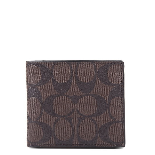 Coach Compact ID Wallet In Signature