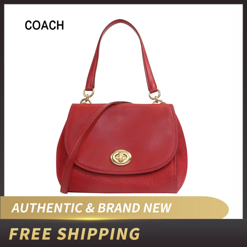 Coach F22348 Faye Mixed Materials Leather Satchel Carryal