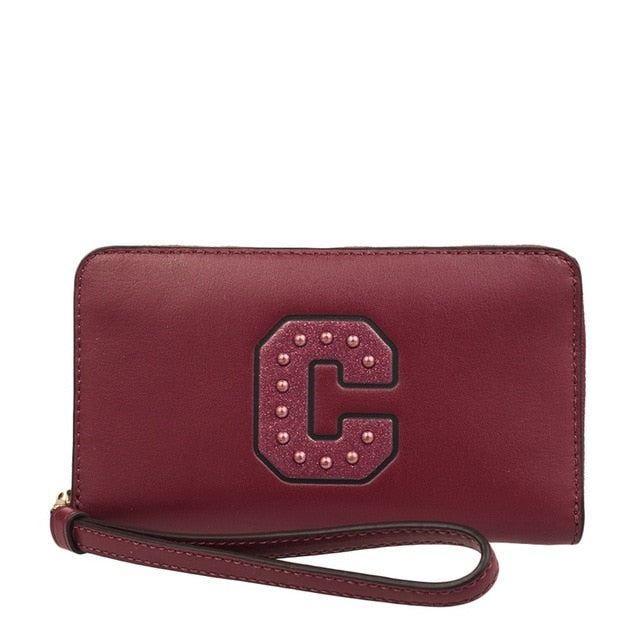 Coach Phone Wallet Leather Wristlet