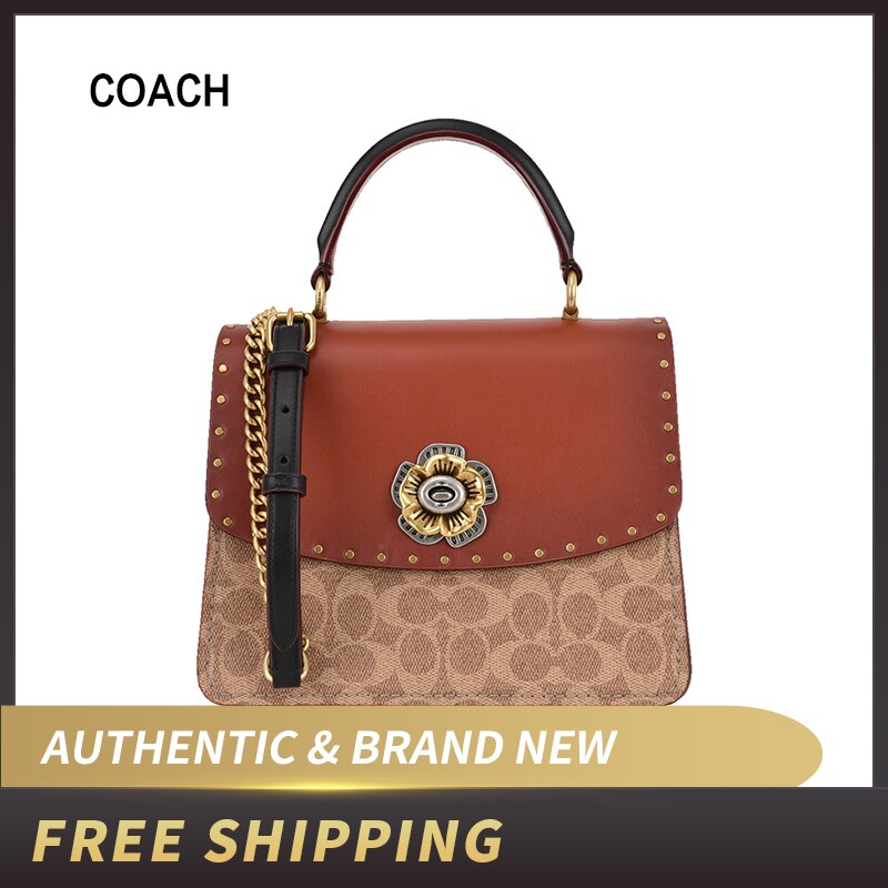 Authentic Original & Brand New Coach 53349/79274/ 88075/69590 Signature Rivets Handle Crossbody bag