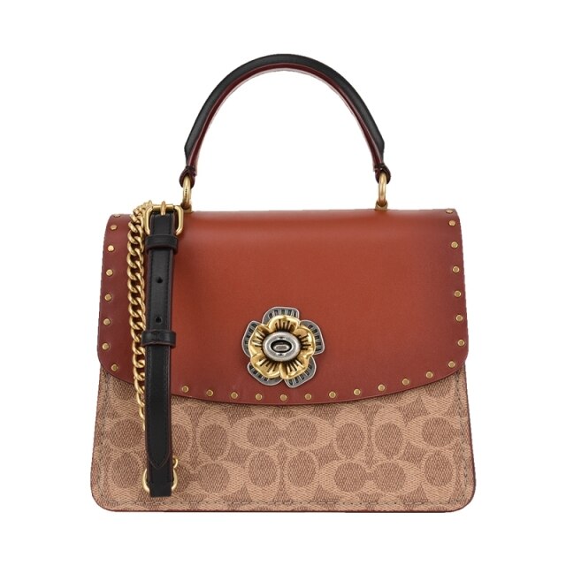 Authentic Original & Brand New Coach 53349/79274/ 88075/69590 Signature Rivets Handle Crossbody bag