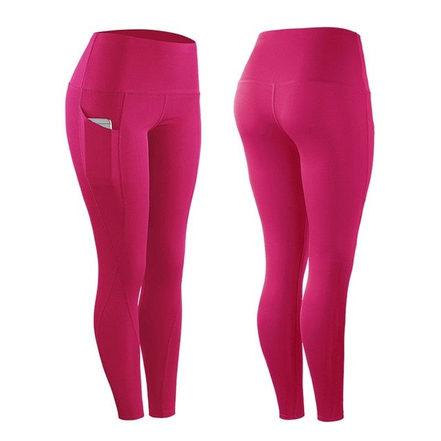 Women's Riding Fitness Elastic Compression Leggings High-Waist Sports Leggings Belt Training Fitness Pants