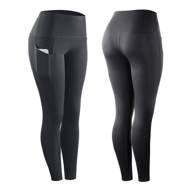 Women's Riding Fitness Elastic Compression Leggings High-Waist Sports Leggings Belt Training Fitness Pants