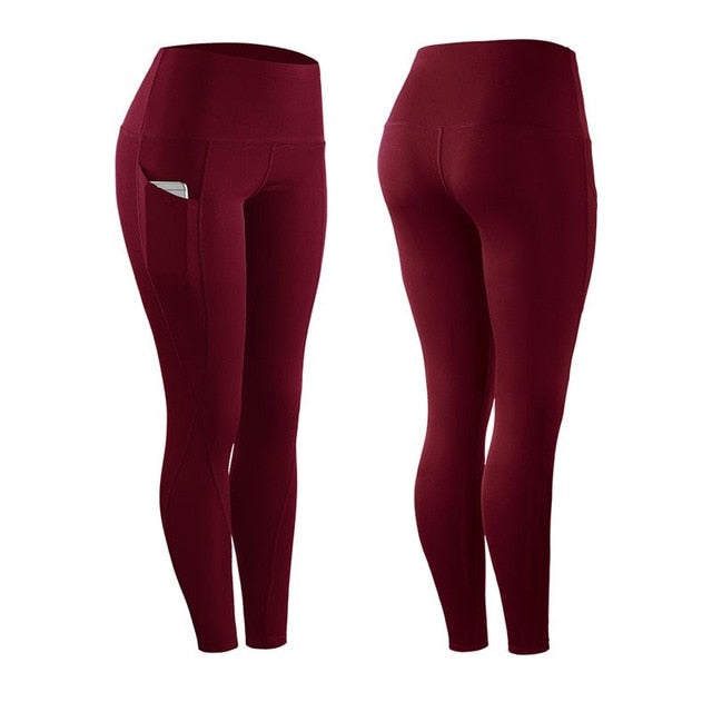 Women's Riding Fitness Elastic Compression Leggings High-Waist Sports Leggings Belt Training Fitness Pants