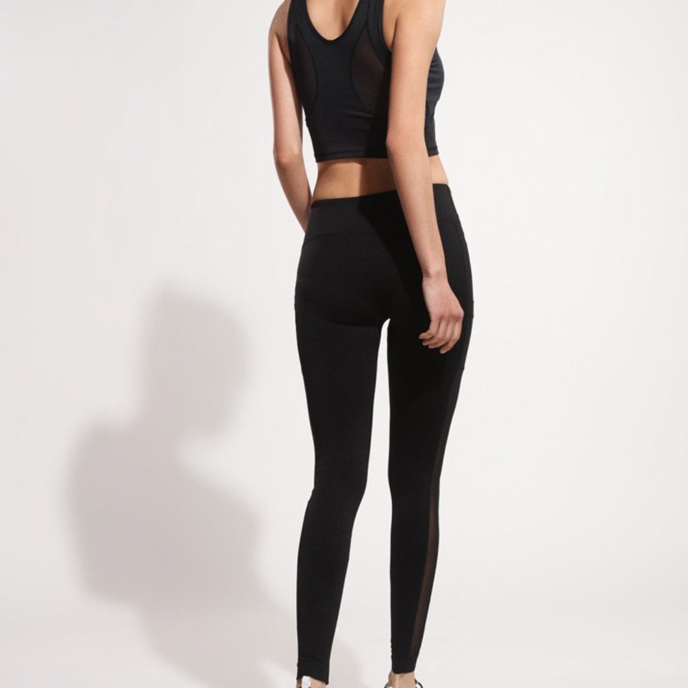 Women’s High Waist Cycling Pants Skinny Jogging Workout Gym Leggings Stretch Sports Training Cropped Pants High Elasticity A1