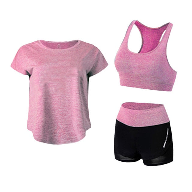 Seamless Yoga Set Women Fitness Clothing Sportswear Gym Leggings Thick Push-Ups Sports Bra 3 Piece Sports Suit BHD2
