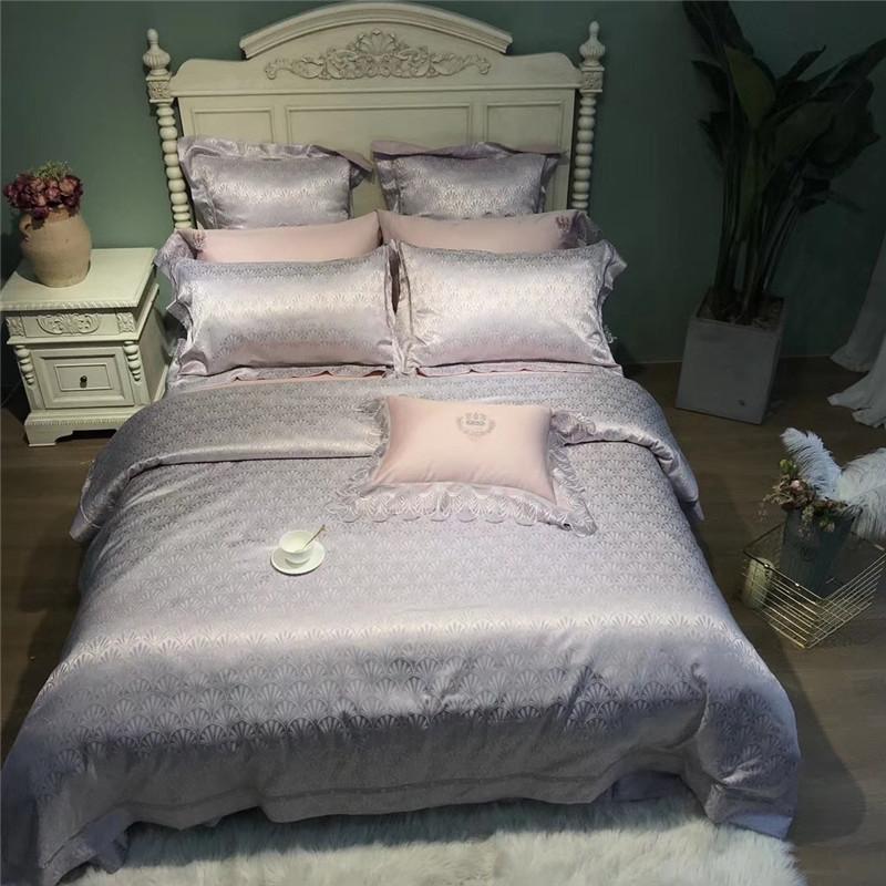 Deluxe European Court Style Delicate Lace 80S Pima Cotton Bedding Set Duvet Cover Bed Linen Bed Sheet Pillowcases 4/6/9pcs