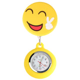 Smiling Clip-On Fob Brooch Pendant Hanging Quartz Pocket Adjustable Watch For Medical Doctor Nurse Watches