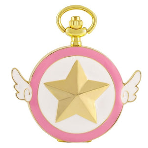 Japanese Anime Sailor Moon Quartz Pocket Watch Fashion Unique Necklace Pendant Chain Cosplay Gifts for Women Girls Lady