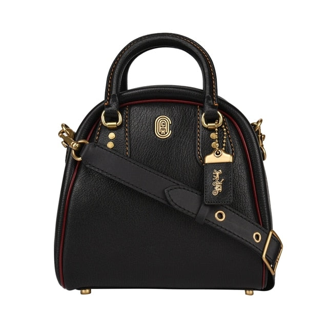 Authentic Original & Brand New Coach 2019-20AW Plain Leather Shoulder Bag 7815)