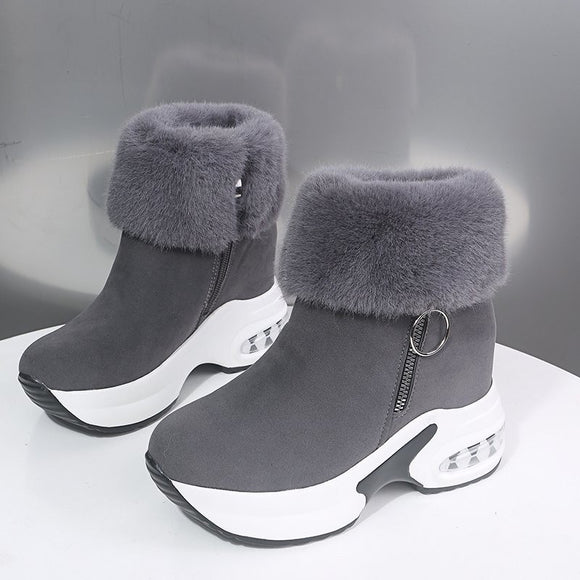 Women Ankle Warm Plush Winter High-Increasing Heel Snow Winter Boots