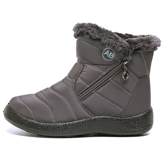 Women Winter Waterproof Warm Plush Snow Ankle Booties Boots 43 44