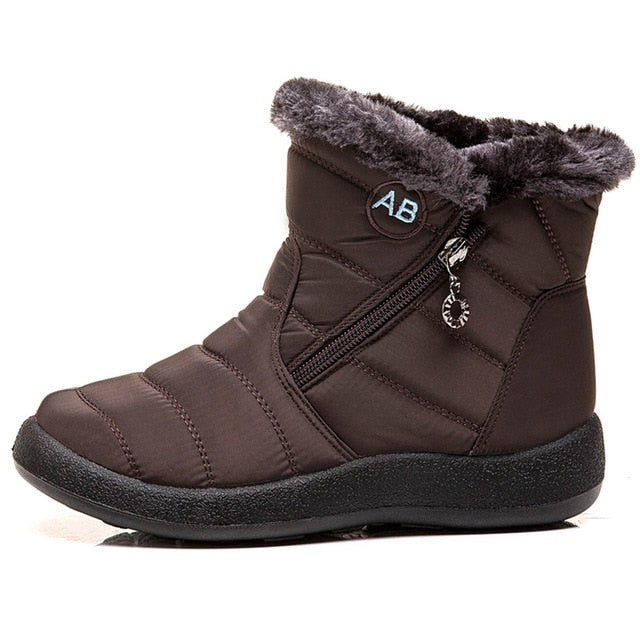 Women Winter Waterproof Warm Plush Snow Ankle Booties Boots 43 44