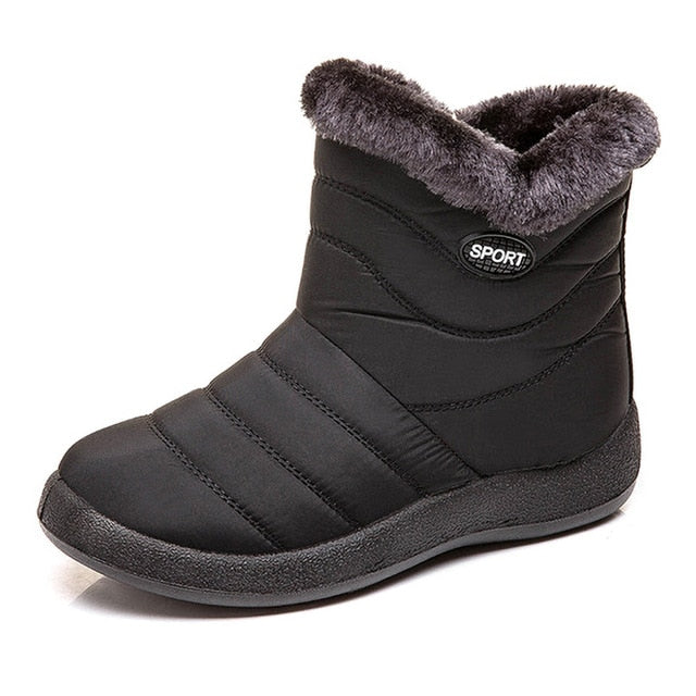 Women Winter Waterproof Warm Plush Snow Ankle Booties Boots 43 44