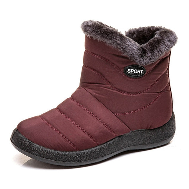 Women Winter Waterproof Warm Plush Snow Ankle Booties Boots 43 44