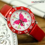 promotion luxury brand children watch beauty butterfly dial girls cartoon wristwatch cute annimal design boys quartz gift clock