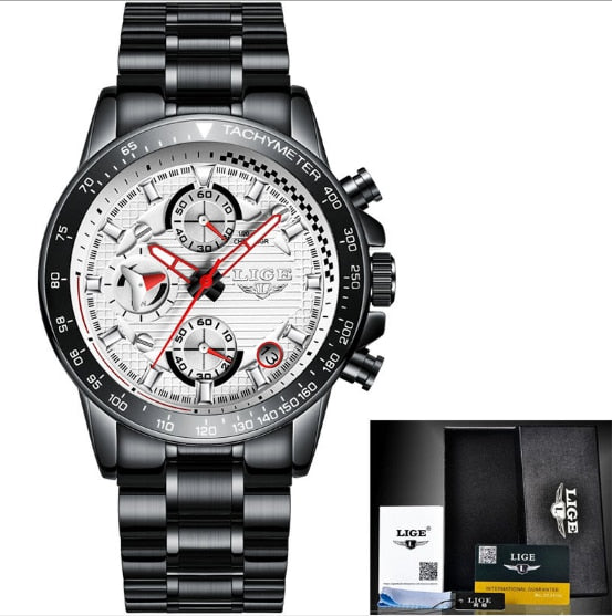Mens Watches Top Brand Luxury Fashion Business Quartz Watch Men Sports Watch Waterproof Black Clock Relogio Masculino