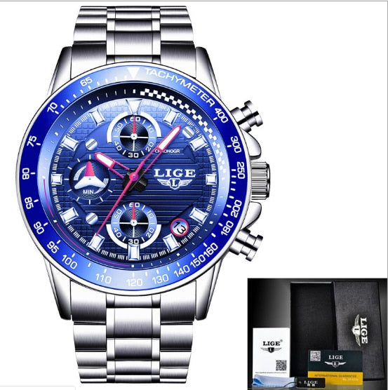 Mens Watches Top Brand Luxury Fashion Business Quartz Watch Men Sports Watch Waterproof Black Clock Relogio Masculino
