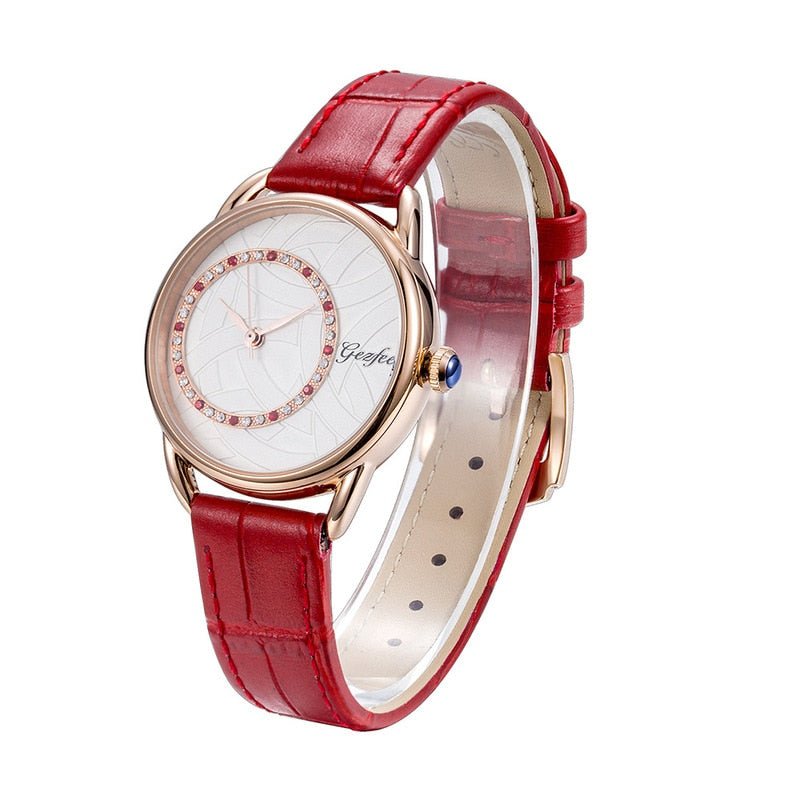New College Fashion Simple Wind Stainless Steel Real Belt Watch Female Student Waterproof Quartz