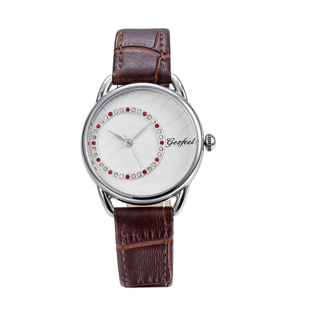 New College Fashion Simple Wind Stainless Steel Real Belt Watch Female Student Waterproof Quartz