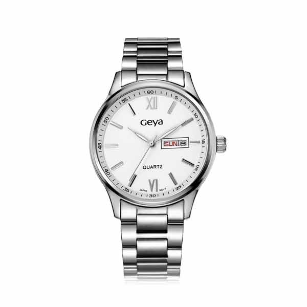 Geya Luxury Top Brand Women Quartz Watches Calendar Stainless Steel  Luminous Lovers Waterproof Wristwatch Geya Men Watch