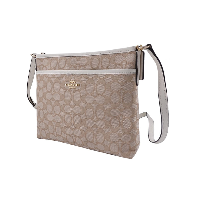 Coach Outlined Zip File Crossbody