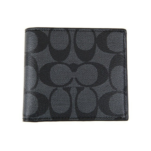 Coach Compact ID Wallet In Signature