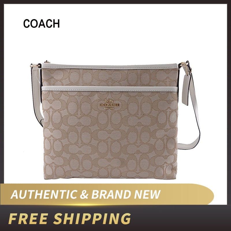 Coach Outlined Zip File Crossbody