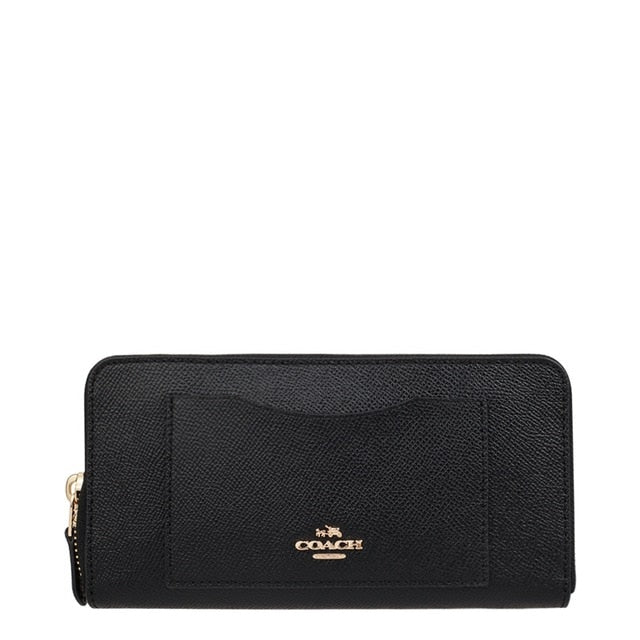 Coach Crossgrain Leather Accordion Zip Wallet