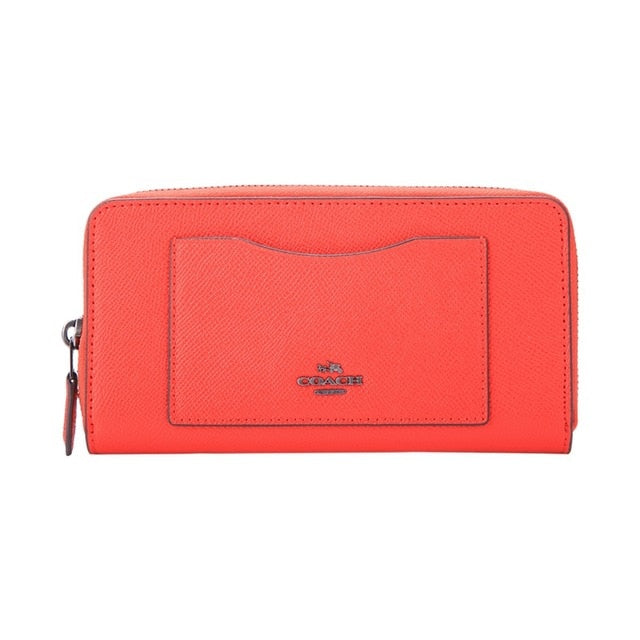 Coach Crossgrain Leather Accordion Zip Wallet
