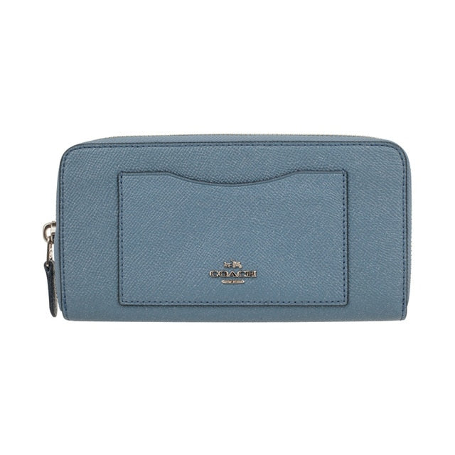 Coach Crossgrain Leather Accordion Zip Wallet