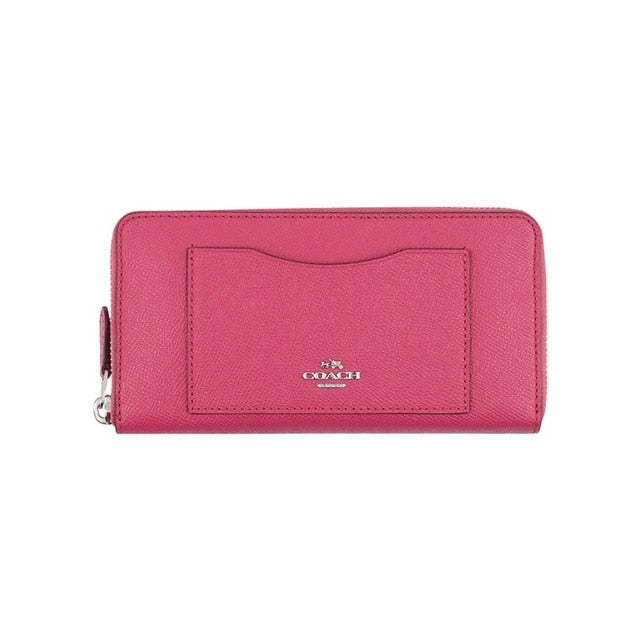 Coach Crossgrain Leather Accordion Zip Wallet