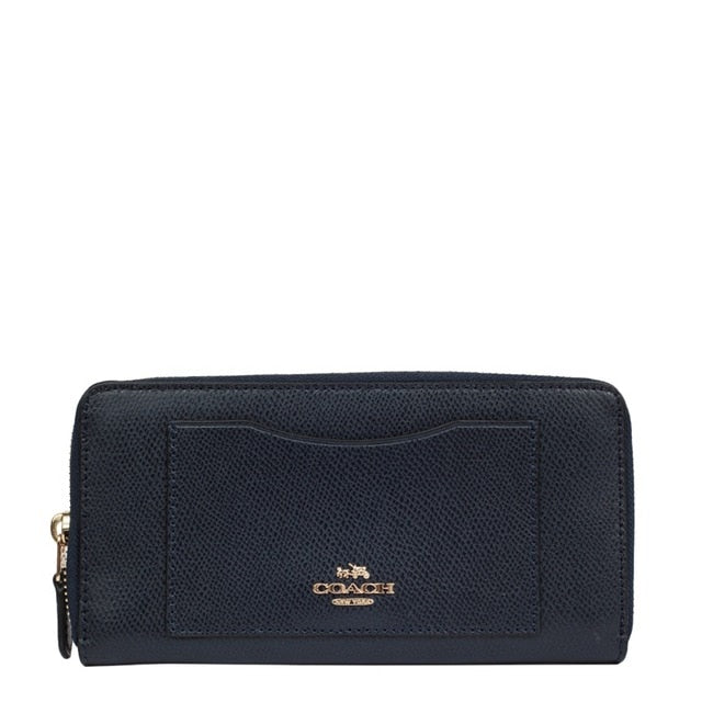 Coach Crossgrain Leather Accordion Zip Wallet