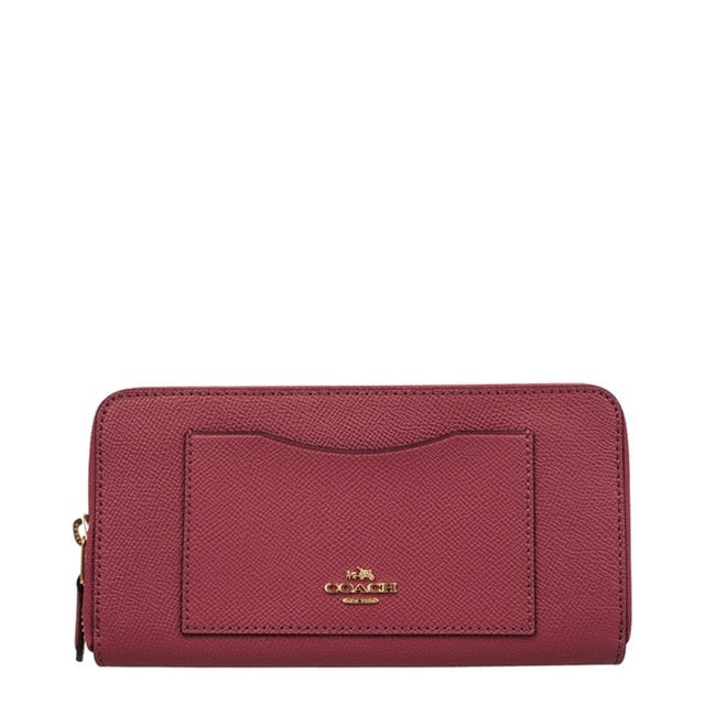Coach Crossgrain Leather Accordion Zip Wallet