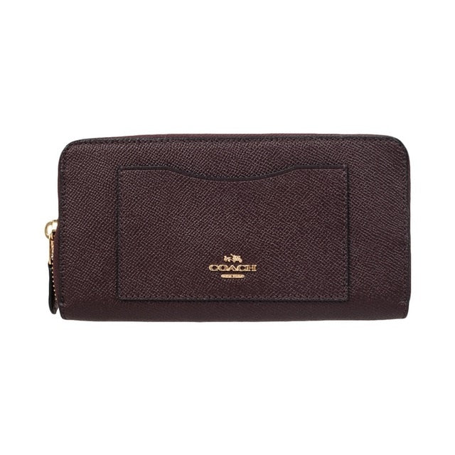 Coach Crossgrain Leather Accordion Zip Wallet