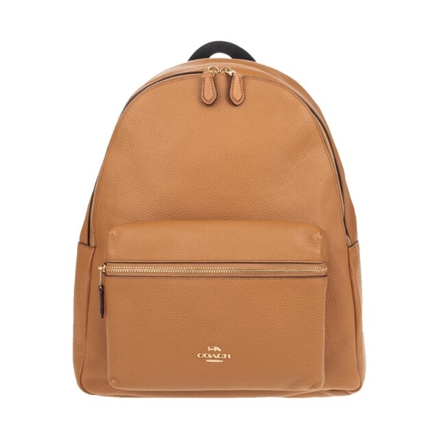Coach  Pebble Leather Full Size Charlie Backpack Black F29004